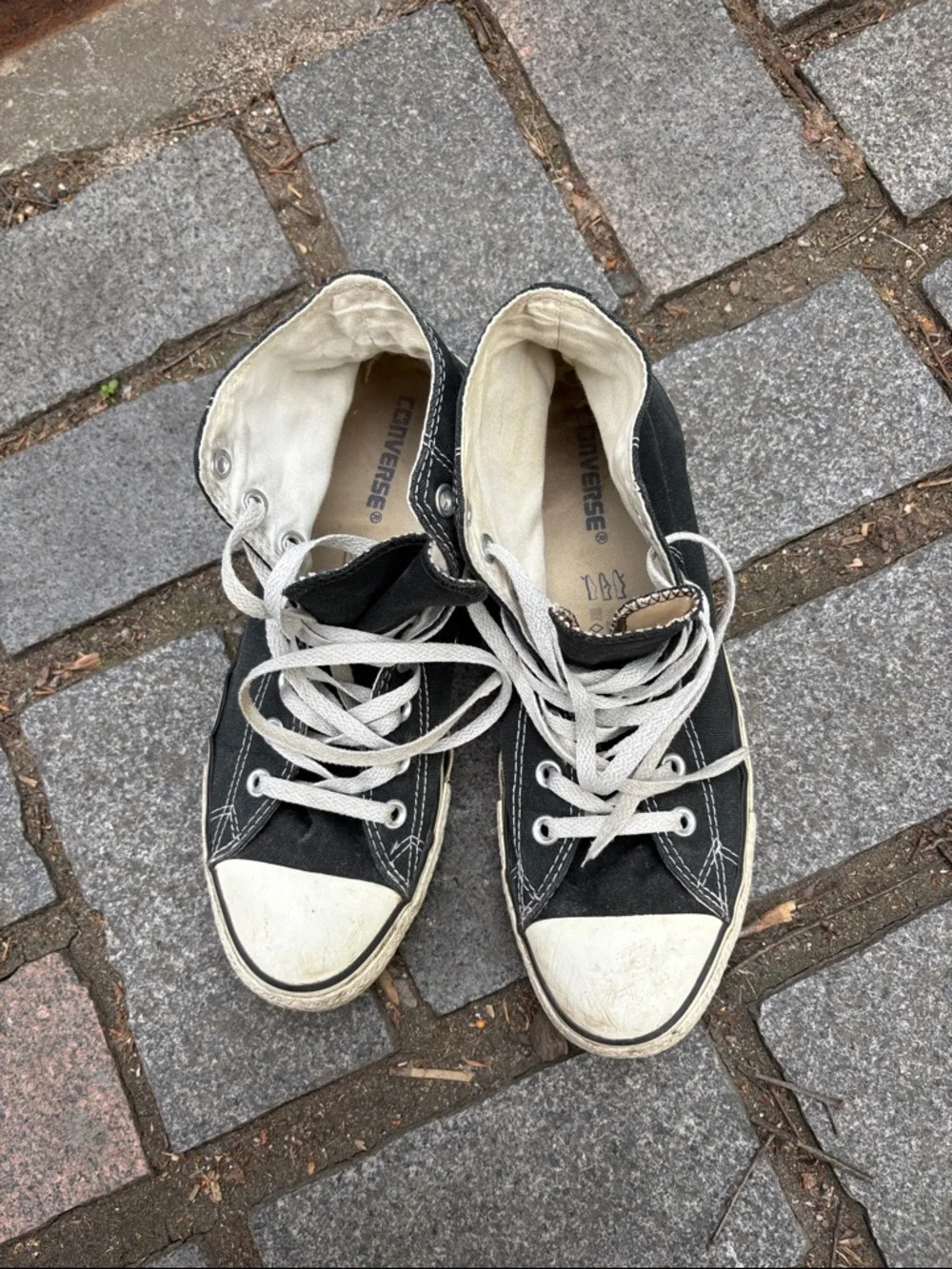 Converse Black and White High-Top Sneakers - Picture 2 of 2
